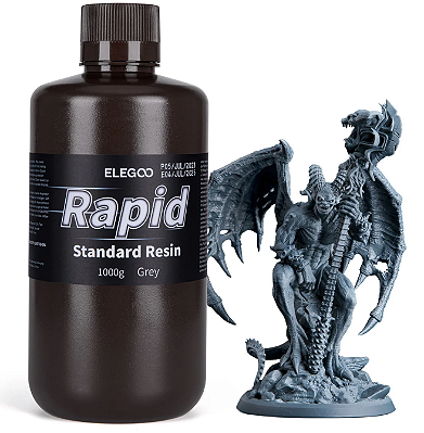 Resina Elegoo Rapid Standard (Padrão Rápido) 1Kg Cinza