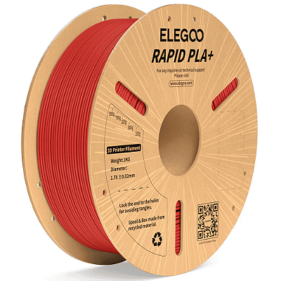 Filamento Elegoo Rapid PLA + (Plus) 1.75mm 1Kg Vermelho
