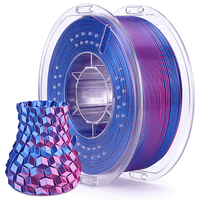 Filamento Elegoo PLA SILK 1.75mm 1Kg Azul Magenta