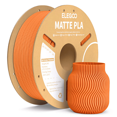 Filamento Elegoo PLA MATTE 1.75mm 1Kg Laranja
