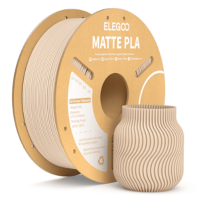 Filamento Elegoo PLA MATTE  1.75mm 1Kg Bege