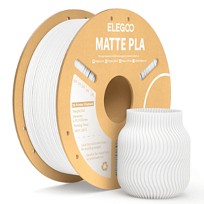 Filamento Elegoo PLA MATTE  1.75mm 1Kg Branco