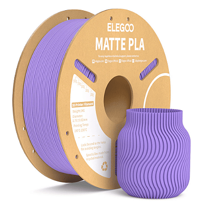 Filamento Elegoo PLA MATTE  1.75mm 1Kg Lavanda