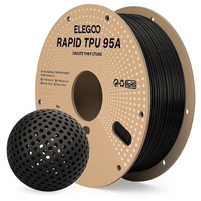 Filamento Elegoo RAPID TPU 1.75mm 1Kg Preto