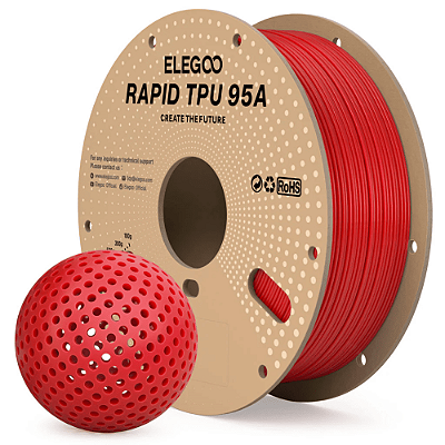 Filamento Elegoo RAPID TPU 1.75mm 1Kg Vermelho