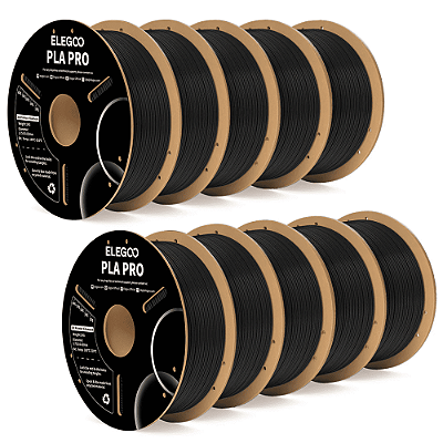 Caixa com 10 Filamentos Elegoo PLA PRO 1.75mm 1Kg