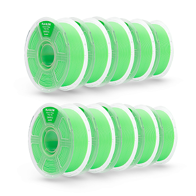 Caixa com 10 Filamentos Elegoo PLA Glow 1.75mm 1Kg