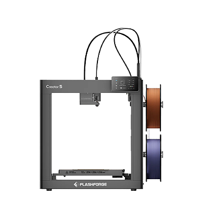 Impressora 3D Flashforge Creator 5 com 4 cabeçotes de impressão e impressão multicolorida