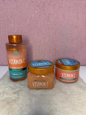 Kit Sabonete Cremoso + Esfoliante Corporal + Manteiga Hidratante Corporal - Vitamic C - Tree Hut