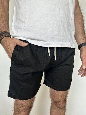 Shorts em Linho MR Hengler Preto