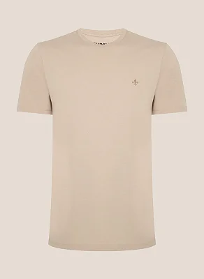 Camiseta Básica Essentials Dudalina 100% Algodão Areia