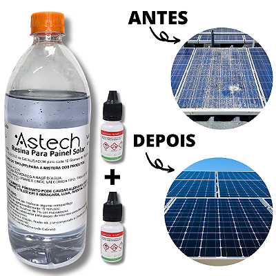 Kit Resina para Reparo de Painel Solar Trincado 1Kg + 2 Catalisadores