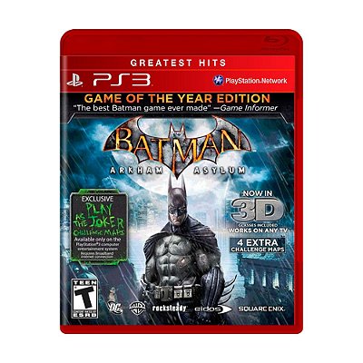 Batman: Arkham Asylum + Batman: Arkham City - Pacote Duplo (Usado) - PS3 -  Shock Games