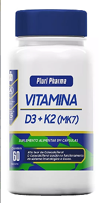 Vitamina D3 10mil Ui + Vit. K2 (Mk-7) 100 mcg - 60 doses