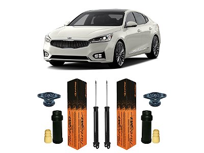 2 Amortecedor + Kit Batente Traseiro Kia Cadenza 2010 A 2015