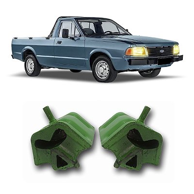 Par Coxim Calço Motor Lateral Verde Ford Pampa 1984 a 1997