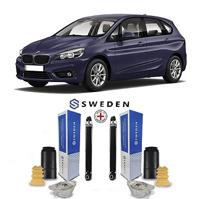 Par Amortecedores Kit Batente Traseiro Bmw 225i 2014 A 2016
