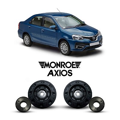 2 Coxim Axios + Rolamento Dianteiro Toyota Etios 2016 A 2021