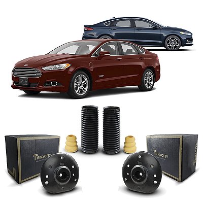 Par Coxim Suporte Tenacity Batente Coifa Suspensão Dianteira Ford Fusion Titanium 2013 2014 2015 2016 2017 2018 2019