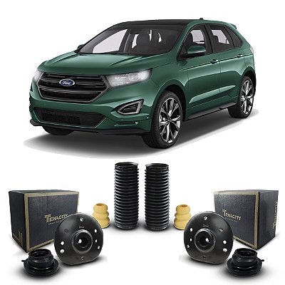 Par Kit Coxim Rolamento Batente Coifa Suspensão Dianteira Ford Edge 2016 2017 2018 2019
