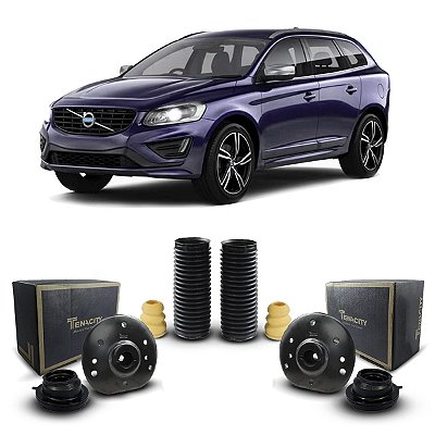 Par Kit Coxim Rolamento Batente Coifa Amortecedor Dianteiro Volvo XC60 2009 2010 2011 2012 2013 2014 2015 2016 2017