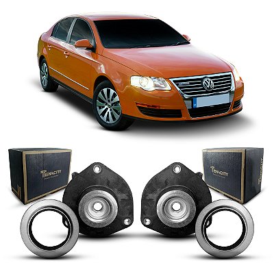 Par Coxim Batedor Batente Suporte + Rolamento Amortecedor Dianteiro Volkswagen Passat 2006 2007 2008 2009 2010