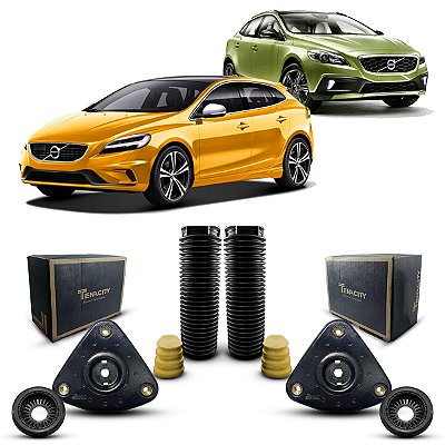 Par Kit Reparo Coxim Suporte Batente Coifa Rolamento Amortecedor Dianteiro Volvo V40 2013 2014 2015 2016 2017 2018 2019