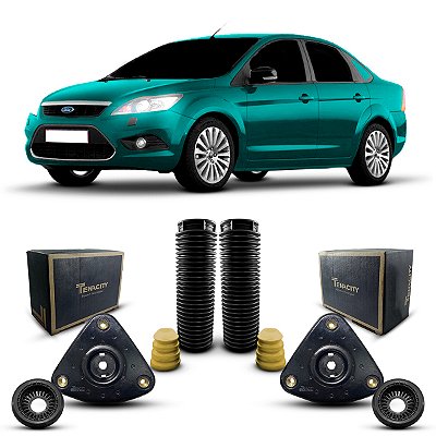 Par Kit Coxim Suporte Batente Coifa Rolamento Amortecedor Dianteiro Ford Focus Sedan 2008 2009 2010 2011 2012 2013