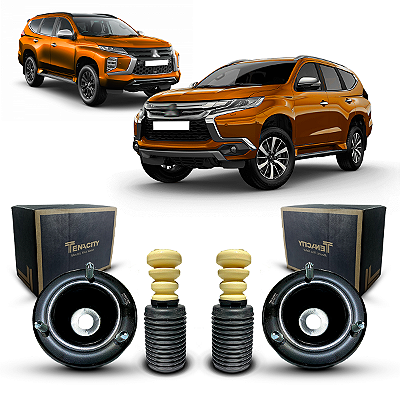 2 Kit Coxim Amortecedor Dianteiro Tenacity Batente Coifa Mitsubishi Pajero Sport 2018 2019 2020 2021 2022 2023 2024 2025