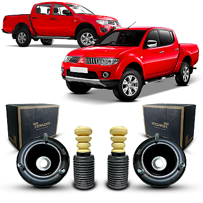 2 Kit Coxim Batedor Amortecedor Dianteiro Mitsubishi L200 Triton 2009 A 2013