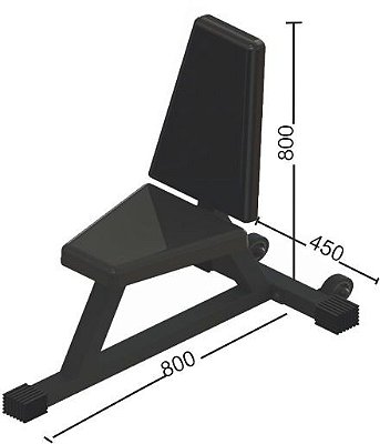 Banco Inclinado 50x50 com Roda Stark Fitness