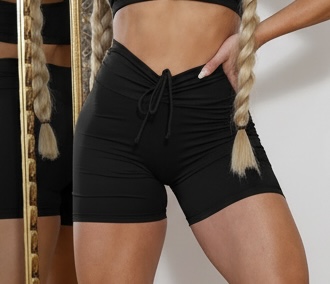 Short Cós Rolotê Preto