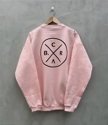 Blusa de Moletom Streetwear Rosa