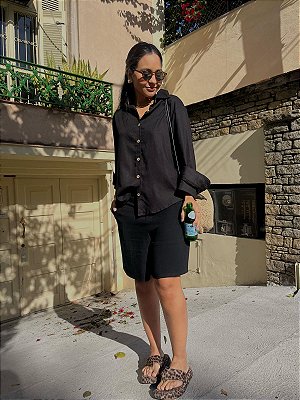 BERMUDA BLACK LINHO