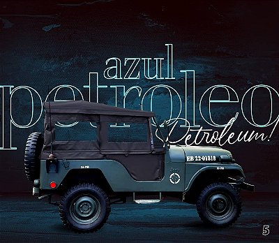 CAPOTA JEEP MILITAR FIXA DUPLA FACE AZUL PETROLEO PISSOLETRO