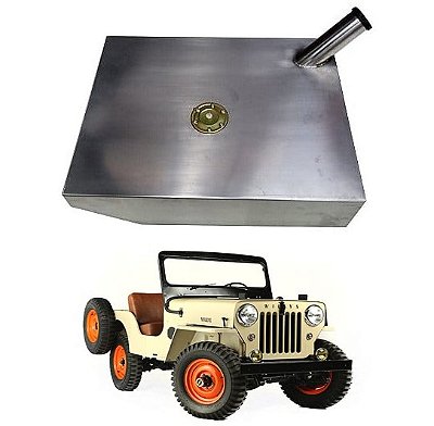 Tanque de Combustível Inox Jeep Willys CJ3 + Bóia 1951 A 1954