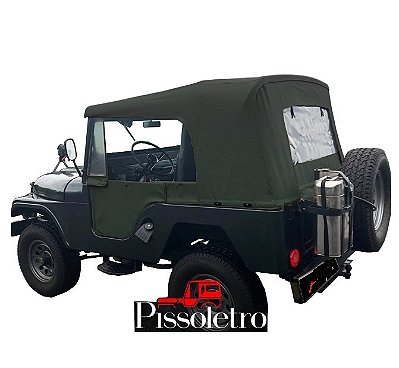 CAPOTA CONVERSÍVEL JEEP WILLYS / FORD CJ5 PISSOLETRO DUPLA FACE VERDE