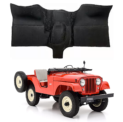 Tapete De Borracha Dianteiro Jeep Ford Willys Cj5 De 1955 a 1983