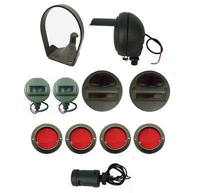 KIT DE ILUMINAÇÃO PARA JEEP MILITAR E VIATURAS MILITARES 12 VOLTS