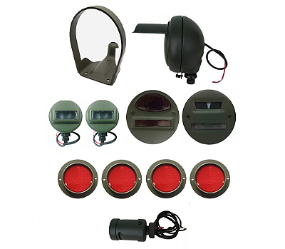 KIT DE ILUMINAÇÃO PARA JEEP MILITAR E VIATURAS MILITARES 12 VOLTS