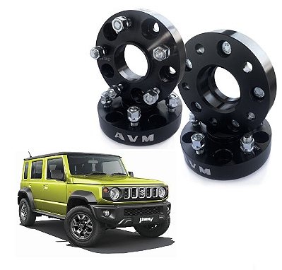 ESPACADOR ALARGADOR DE RODAS AVM 38,1MM BLACK SUZUKI JIMNY 4 PEÇAS