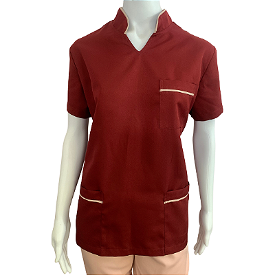 SCRUB CIRÚRGICO FEMININO COM GOLA V PADRE