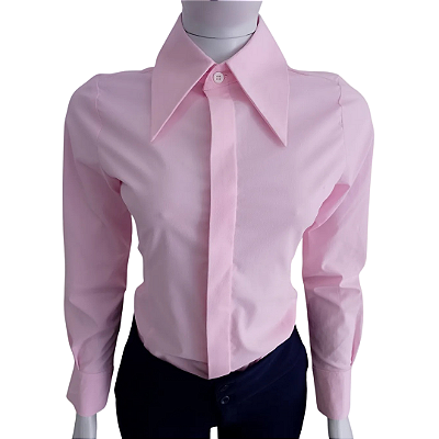 CAMISA FEMININA GOLA RETRÔ