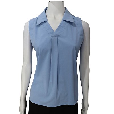 BLUSA CAVADA COM GOLA V