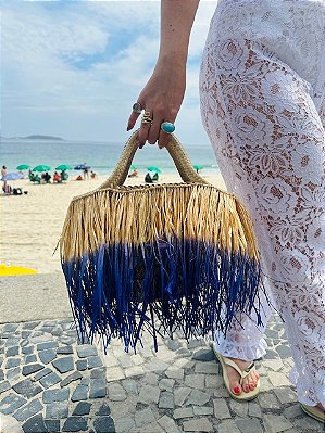 BOLSA PALHA DEGRADÊ BLUE
