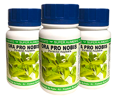 Ora Pro Nobis 500mg - 60 Capsulas - Kit com 3 frascos