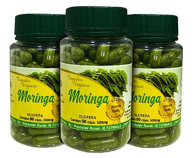 Moringa PREMIUM 500mg -  90 Cápsulas - Kit com 3 frascos