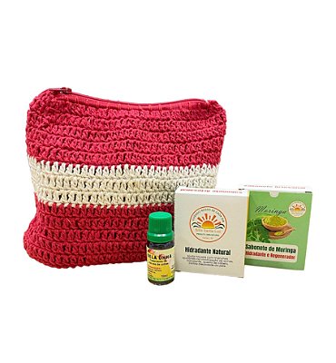 Kit Necessaire + 2 Sabonetes de Moringa + Bela Unha antifúngico natural