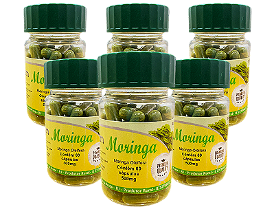 Moringa PREMIUM 500mg -  60 Cáp - Kit com 6 frascos
