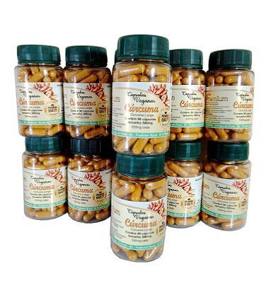 Cúrcuma PREMIUM 500 mg 60 Caps Kit com 12 frascos